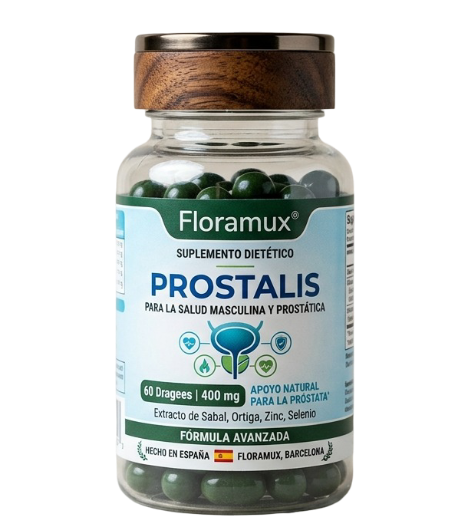 Envase de Prostalis, complemento alimenticio de Floramux